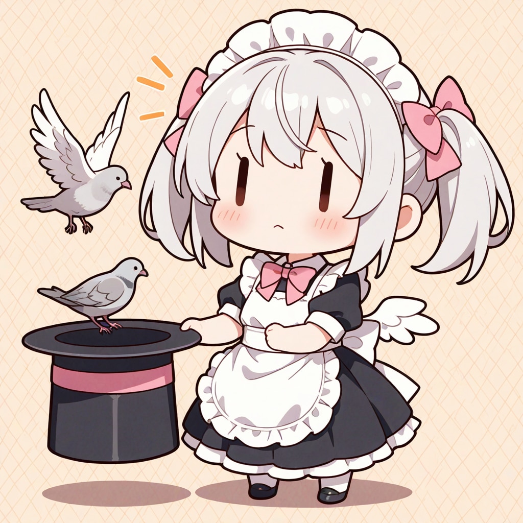 シルクハットとチビメイドさん