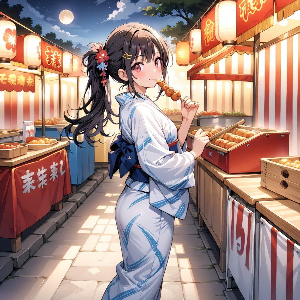 夏祭りで食べ歩き
