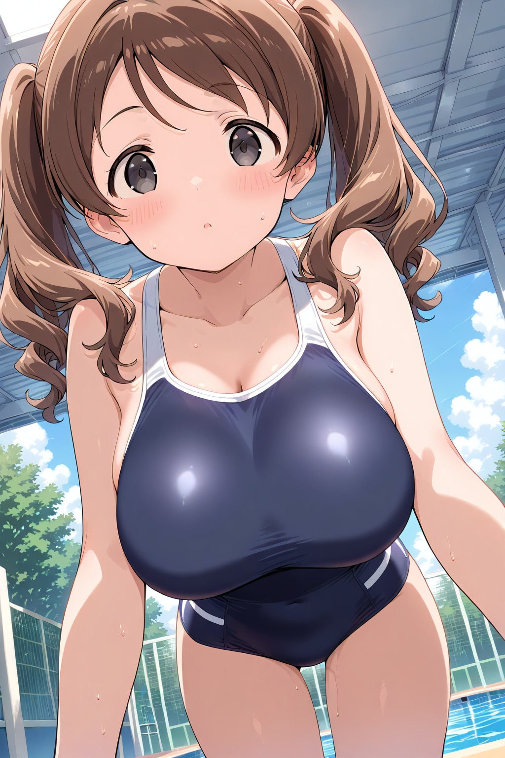 スクール水着の女の子