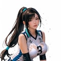 【R-15】練習して汗でびちゃびちゃになって濡れ透けユニフォームのティファ先輩 7枚目