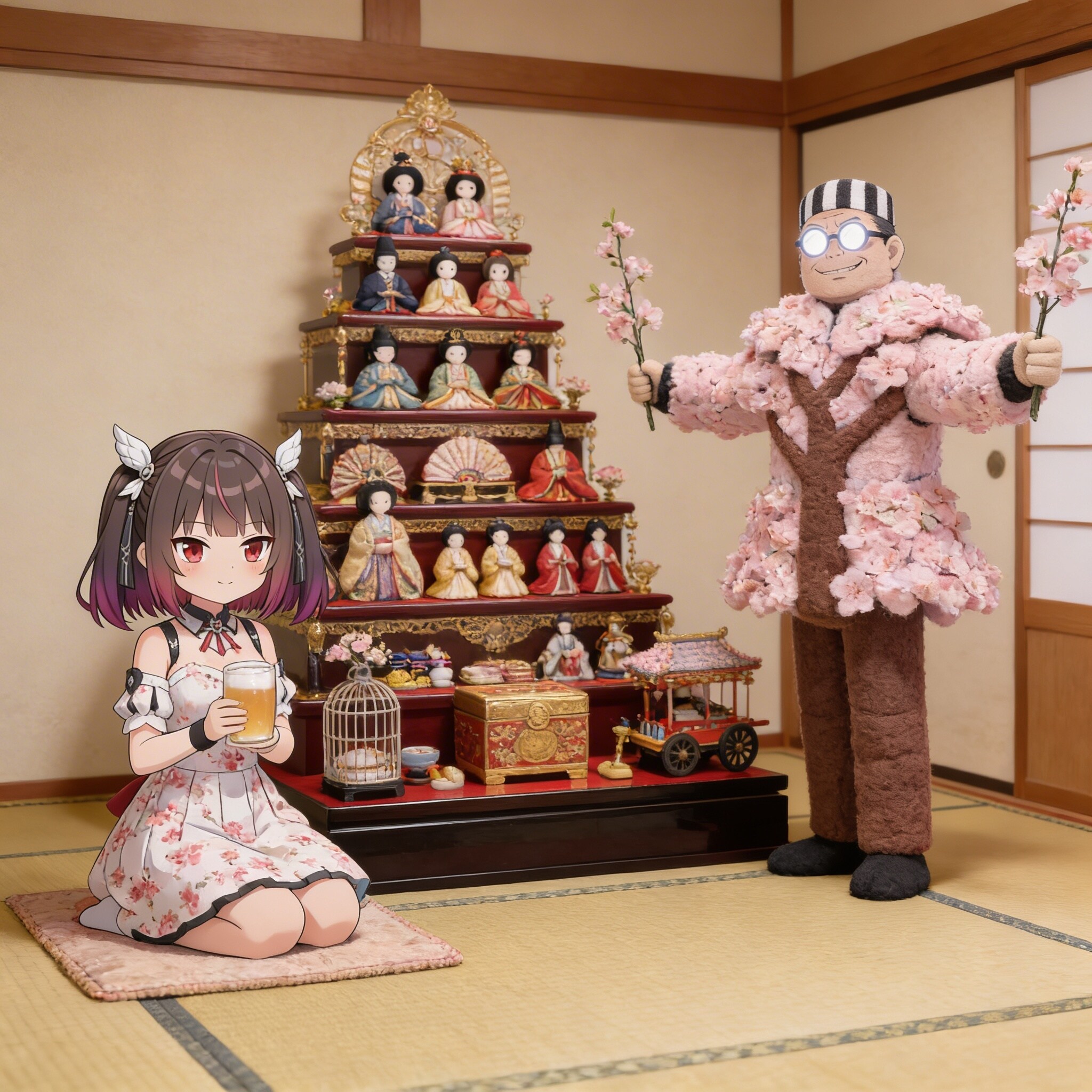 ミテルちゃんと雛人形……と……？