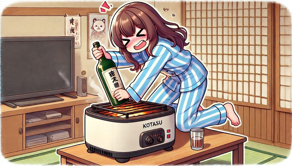 コタツにあたる少女②