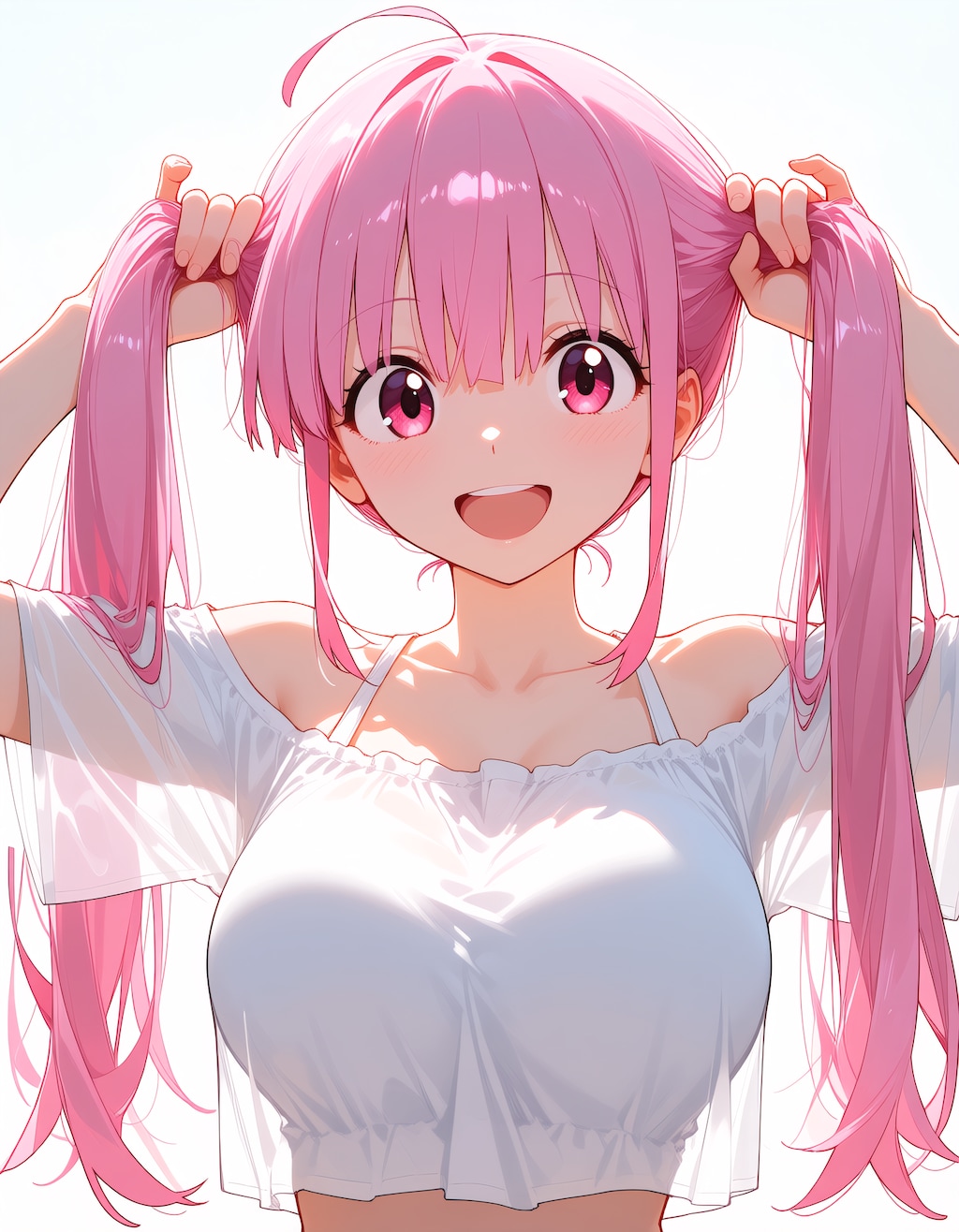 手ツインテをやってみました♪
