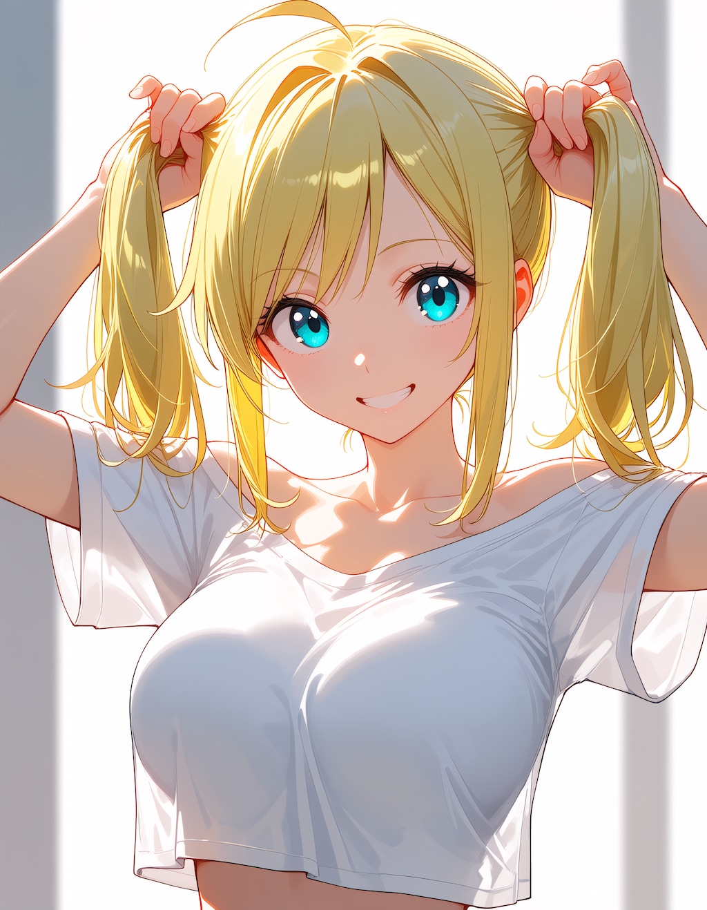 手ツインテをやってみました♪