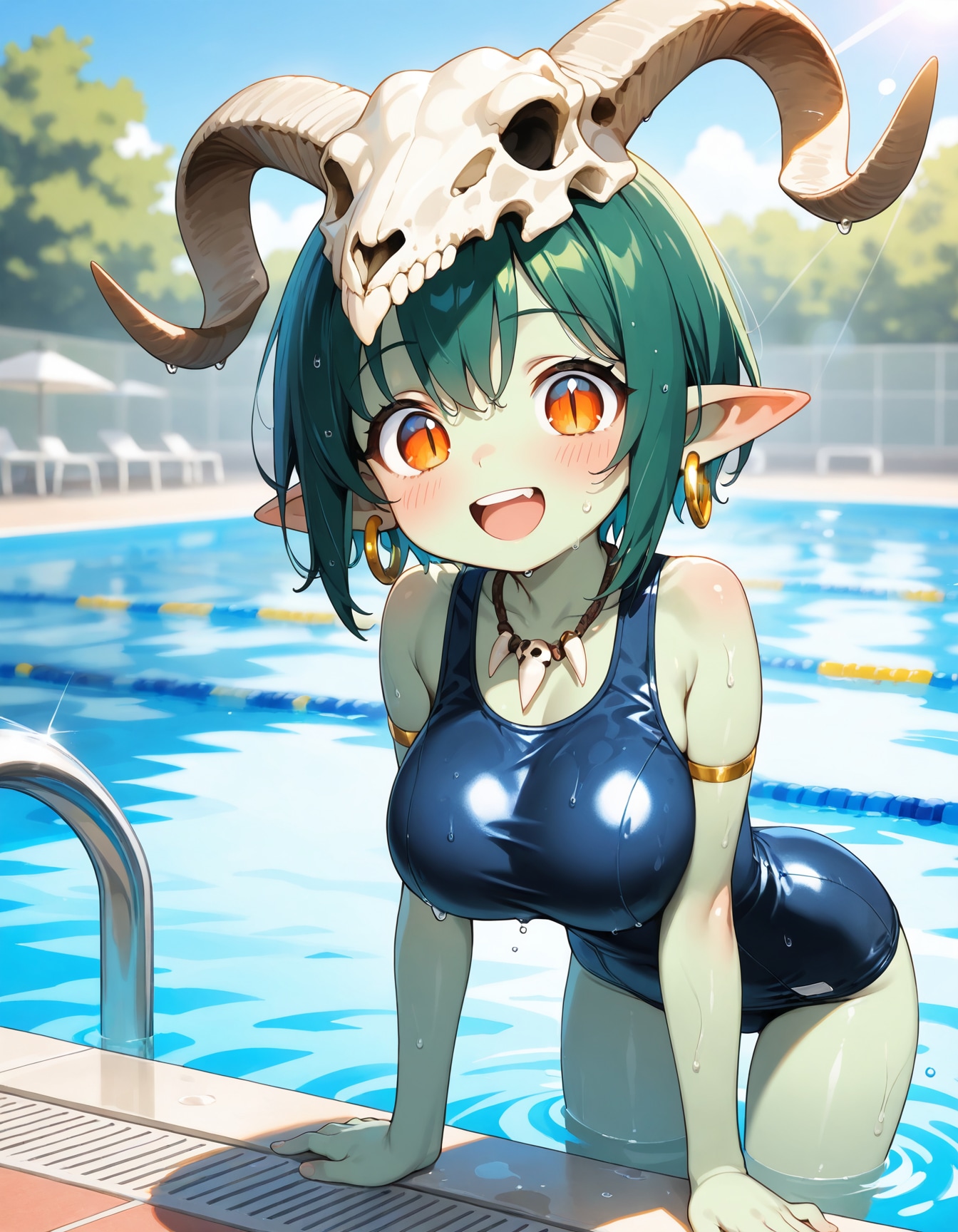 プール楽しー