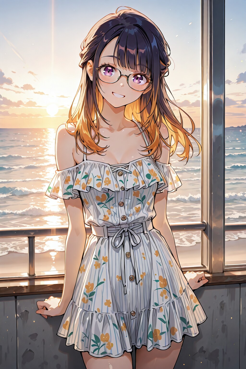 メガネ美少女