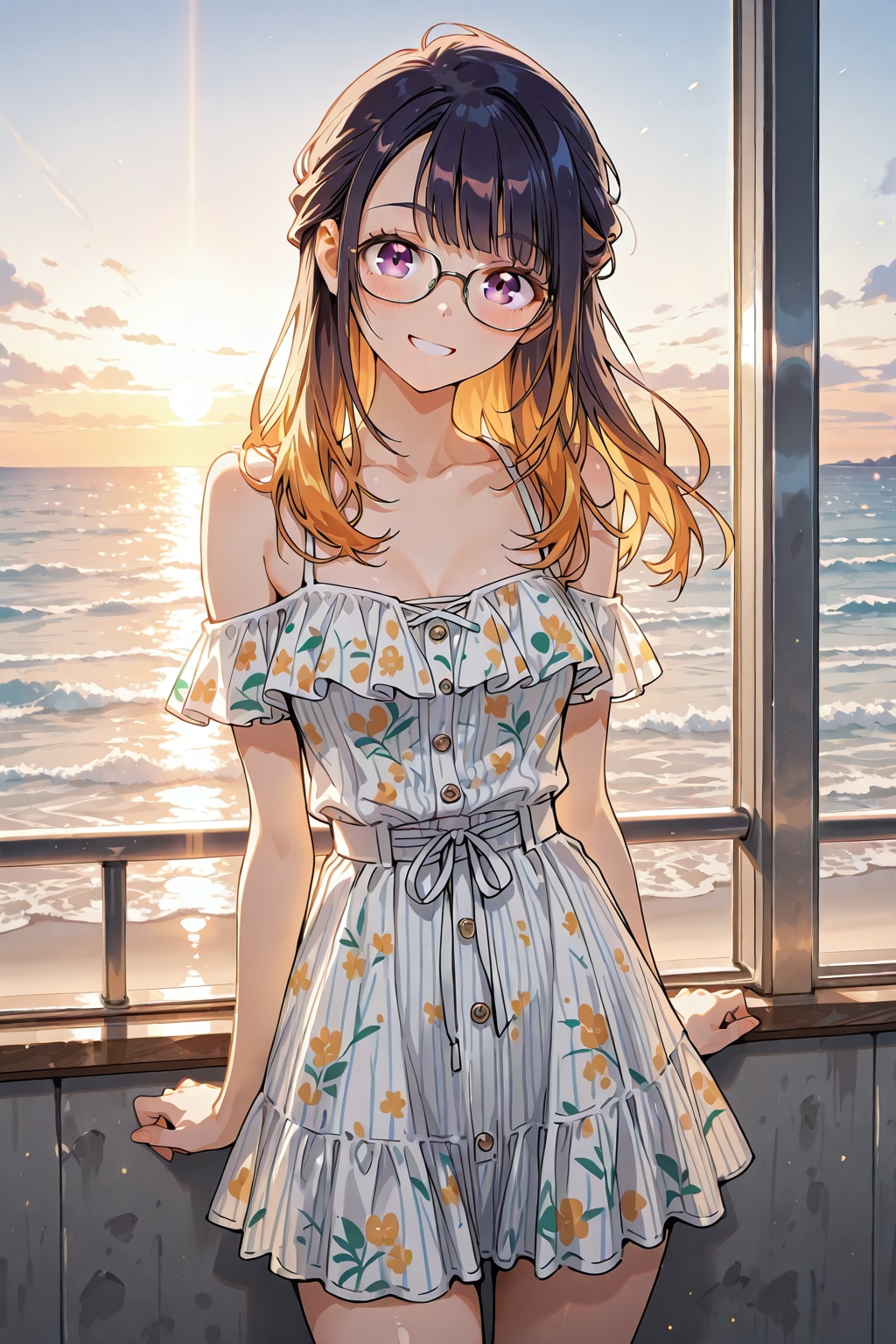 メガネ美少女