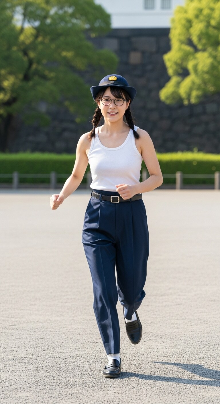 かっこかわいい婦警光阿弥優香梨の皇居ランニング