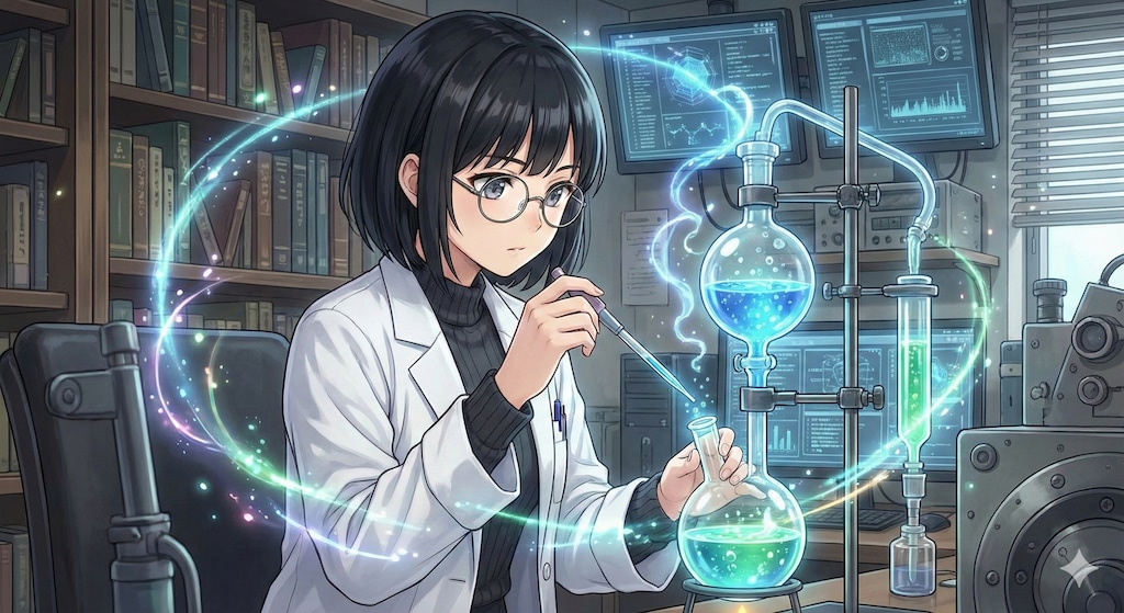 眼鏡美女の科学者