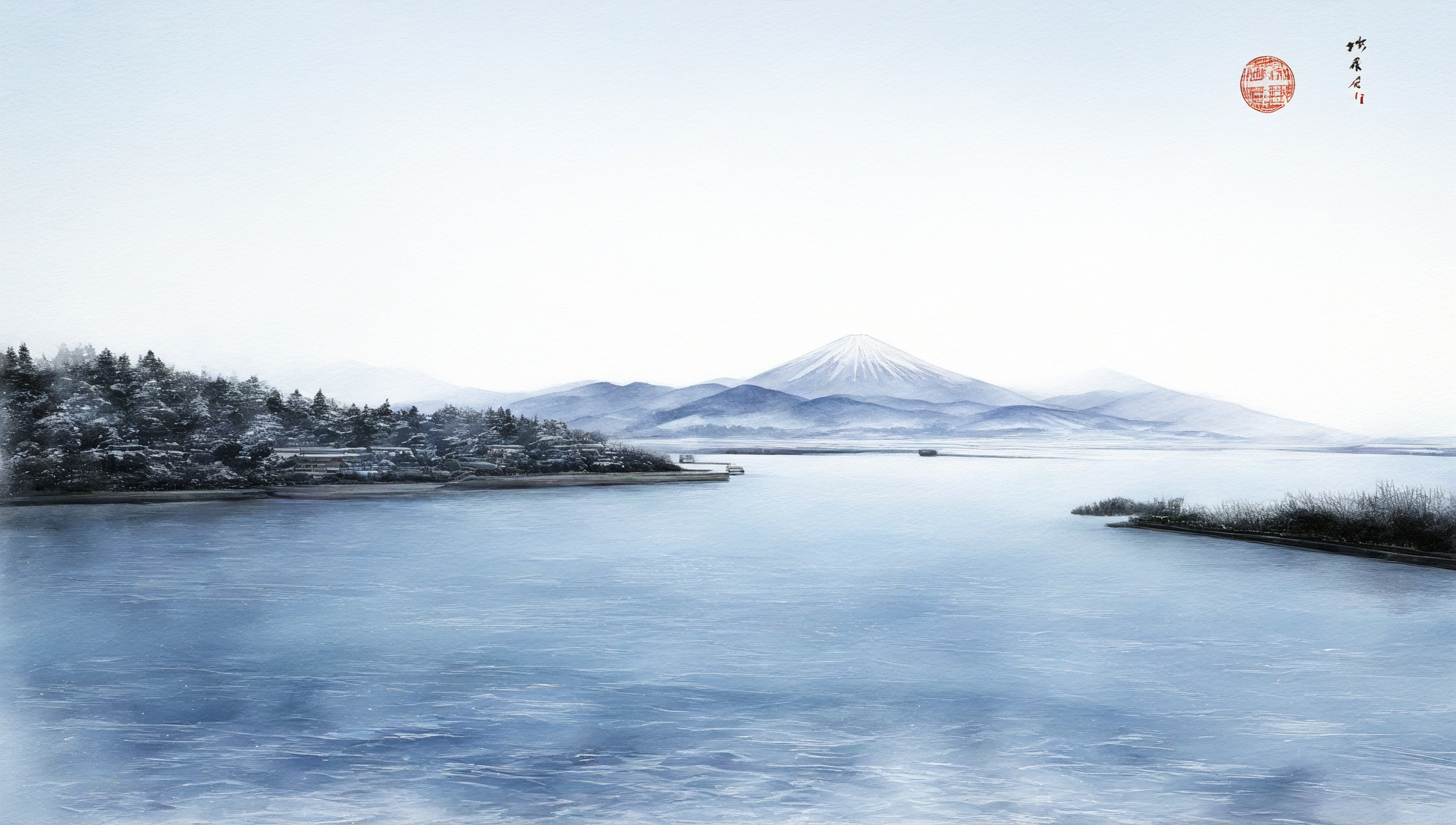 富士山(水墨画)
