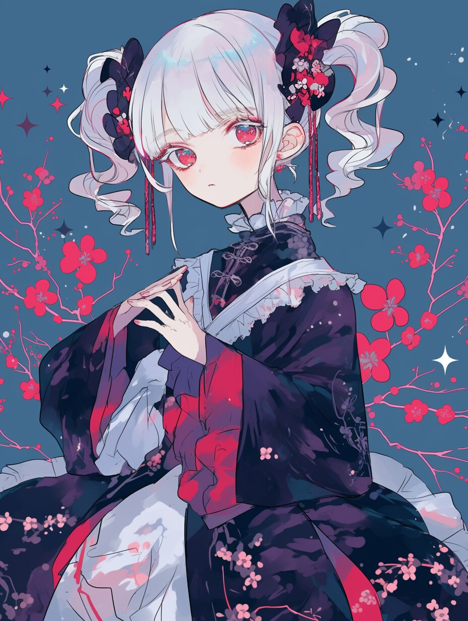 フリルのドレス