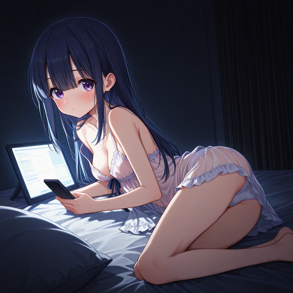 夜スマホ💛
