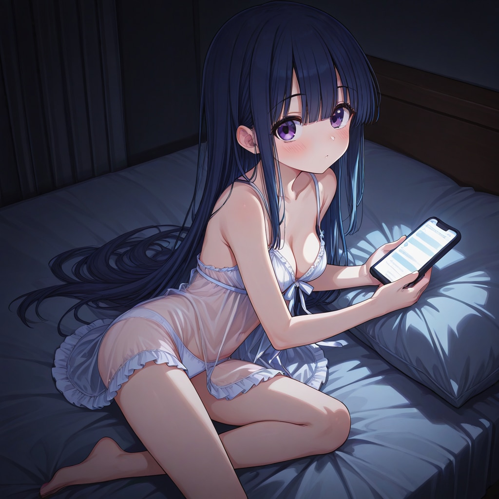 夜スマホ💛