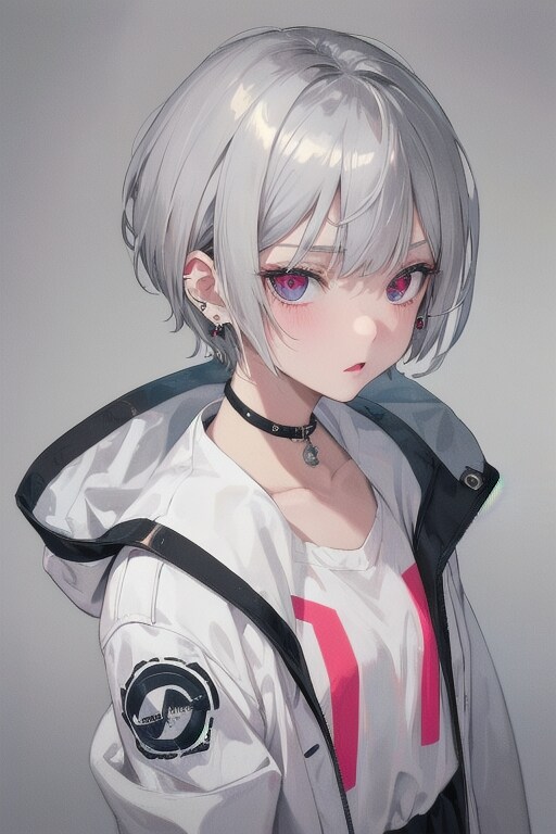 銀髪ショート