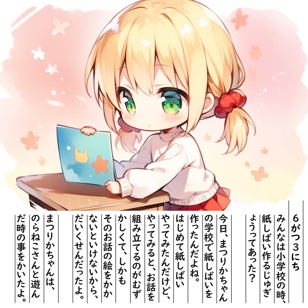 【絵日記】紙しばい作ったよ | の人気AIイラスト・グラビア