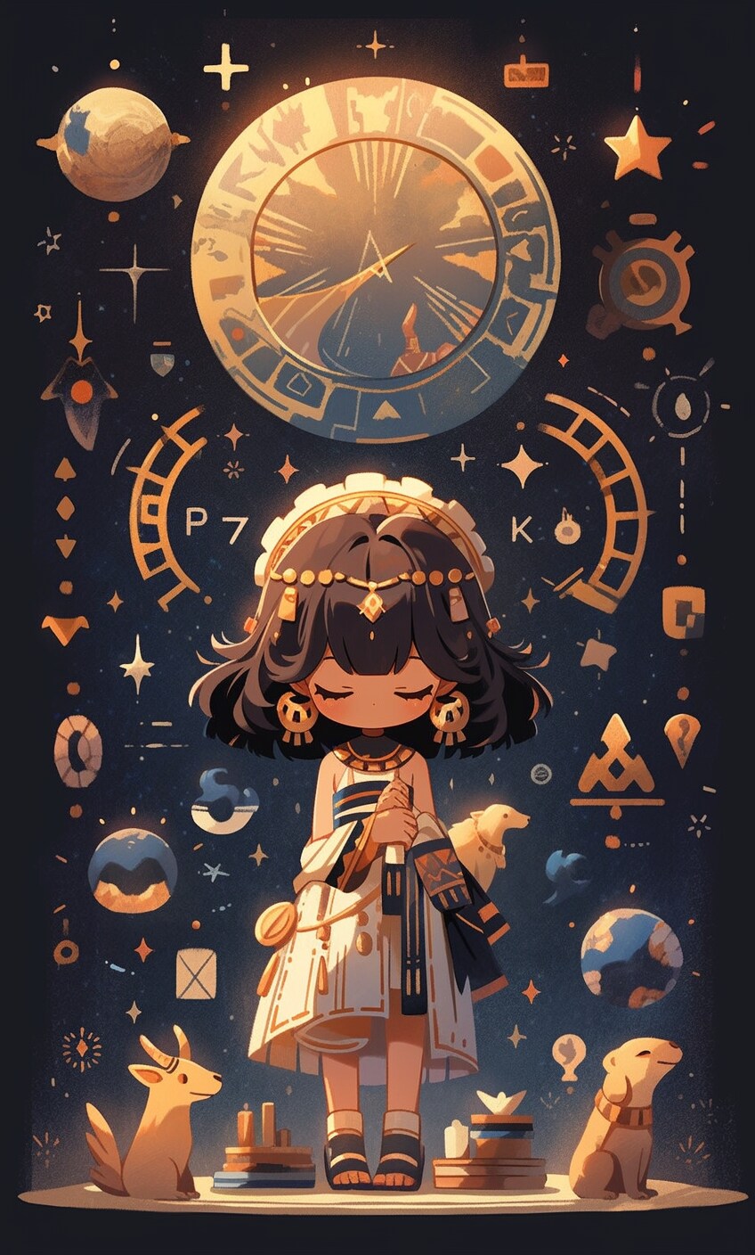 古代女神と天文学。