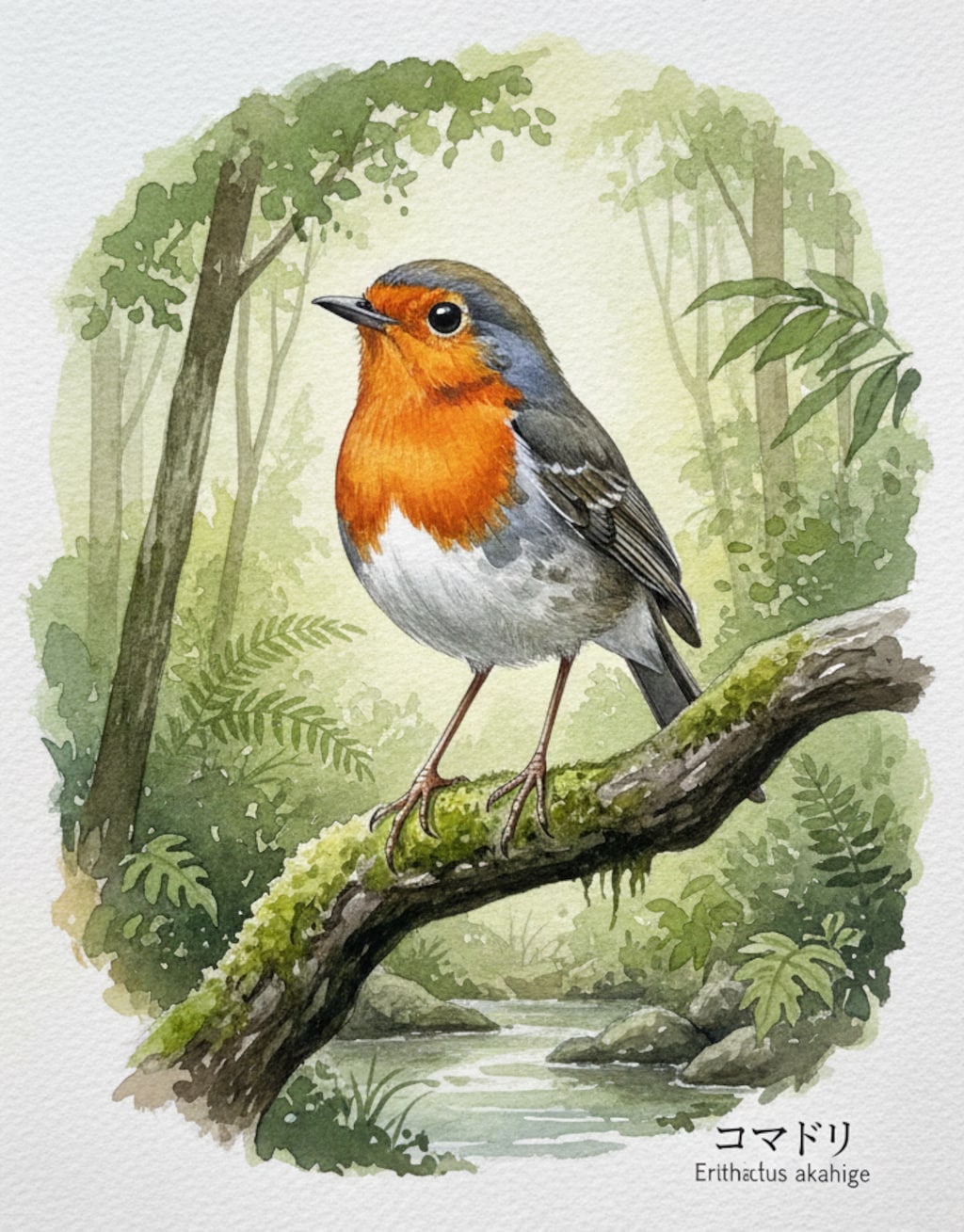 鳥(水彩画)(Gemini)(112)