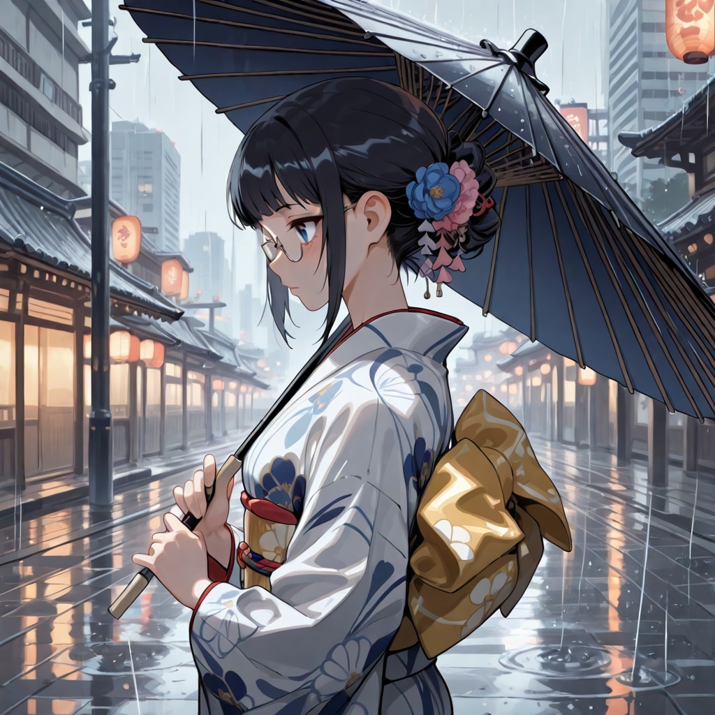 雨に降られて