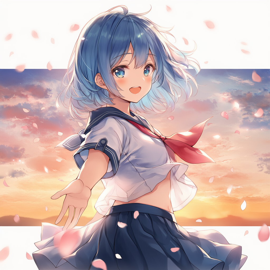 夕焼けの桜井蒼ちゃん