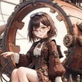 眼鏡女子 楓の木製スチームパンク 6枚目