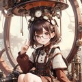 眼鏡女子 楓の木製スチームパンク 2枚目