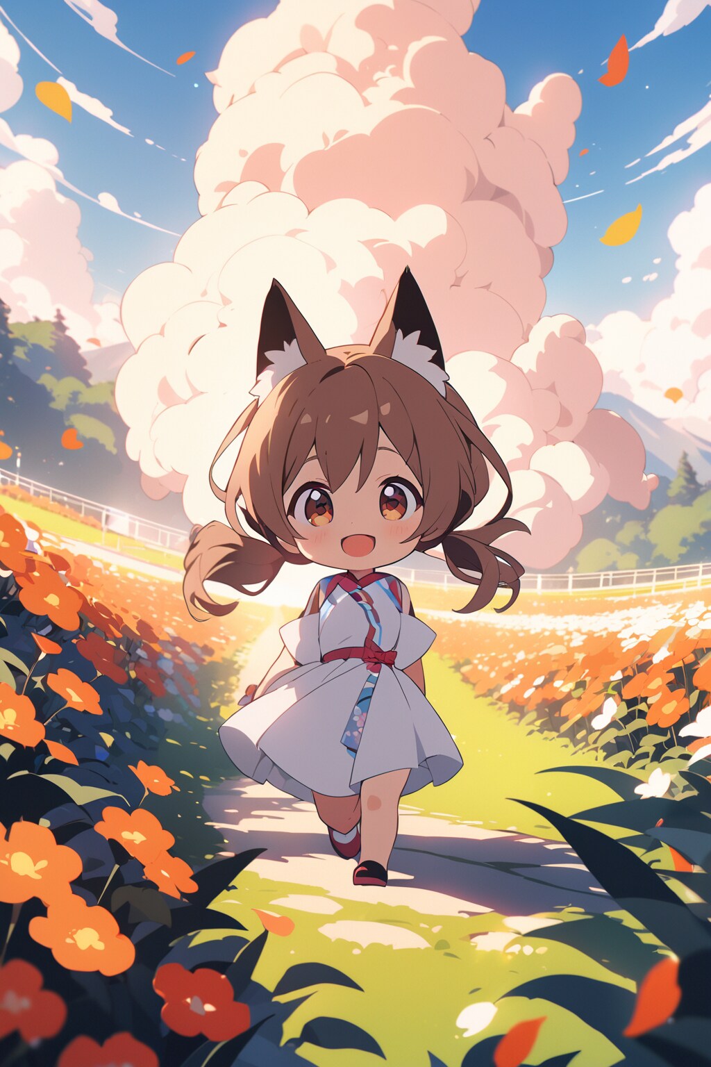 お花畑の妖狐ちゃん