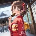 彼女ちゃんと初詣 2枚目
