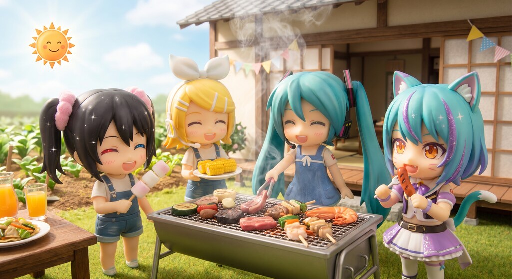 今日のお昼はバーベキューです