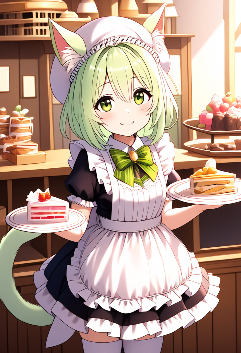 ケーキ屋で働くデルタもん