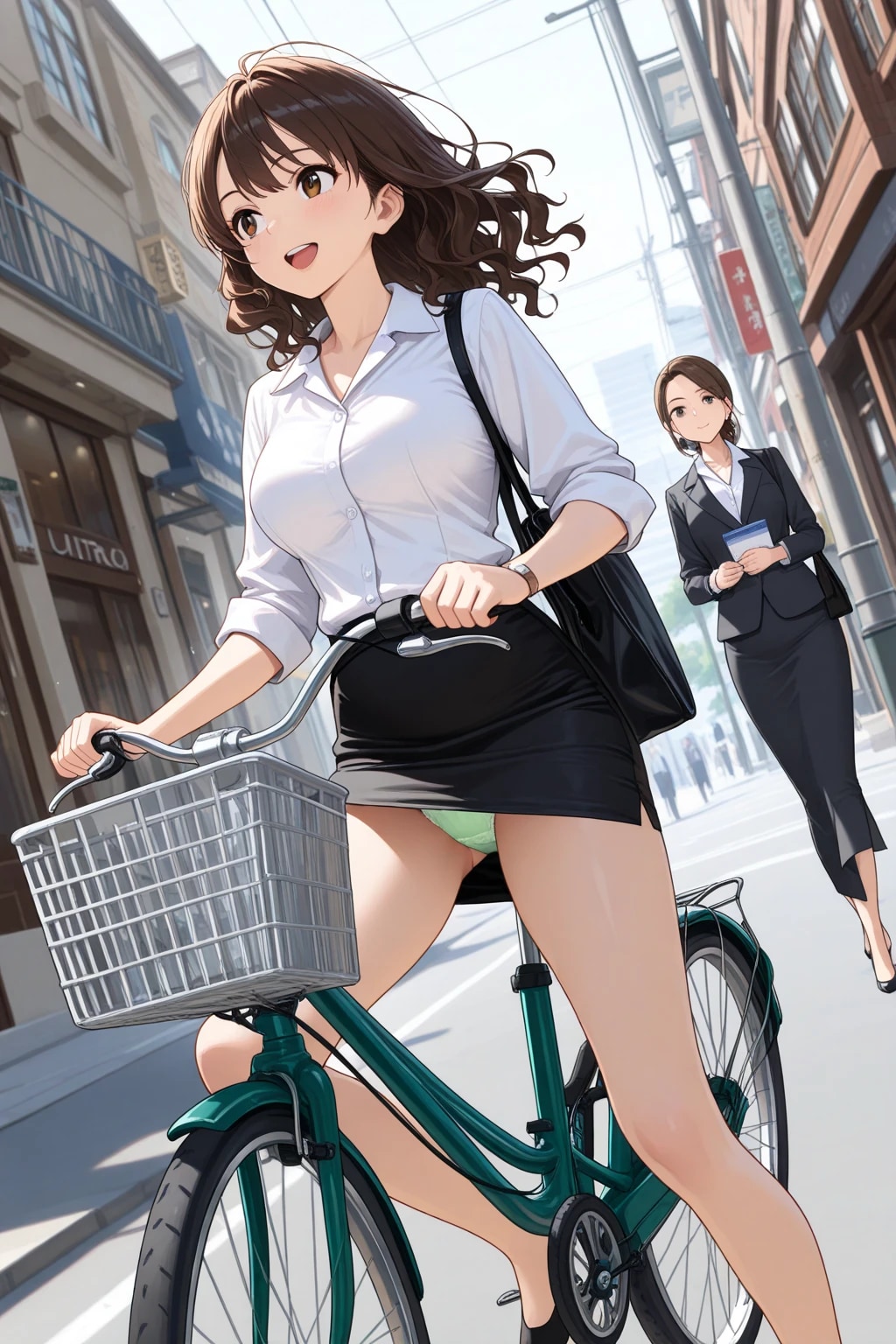 自転車パンチラ