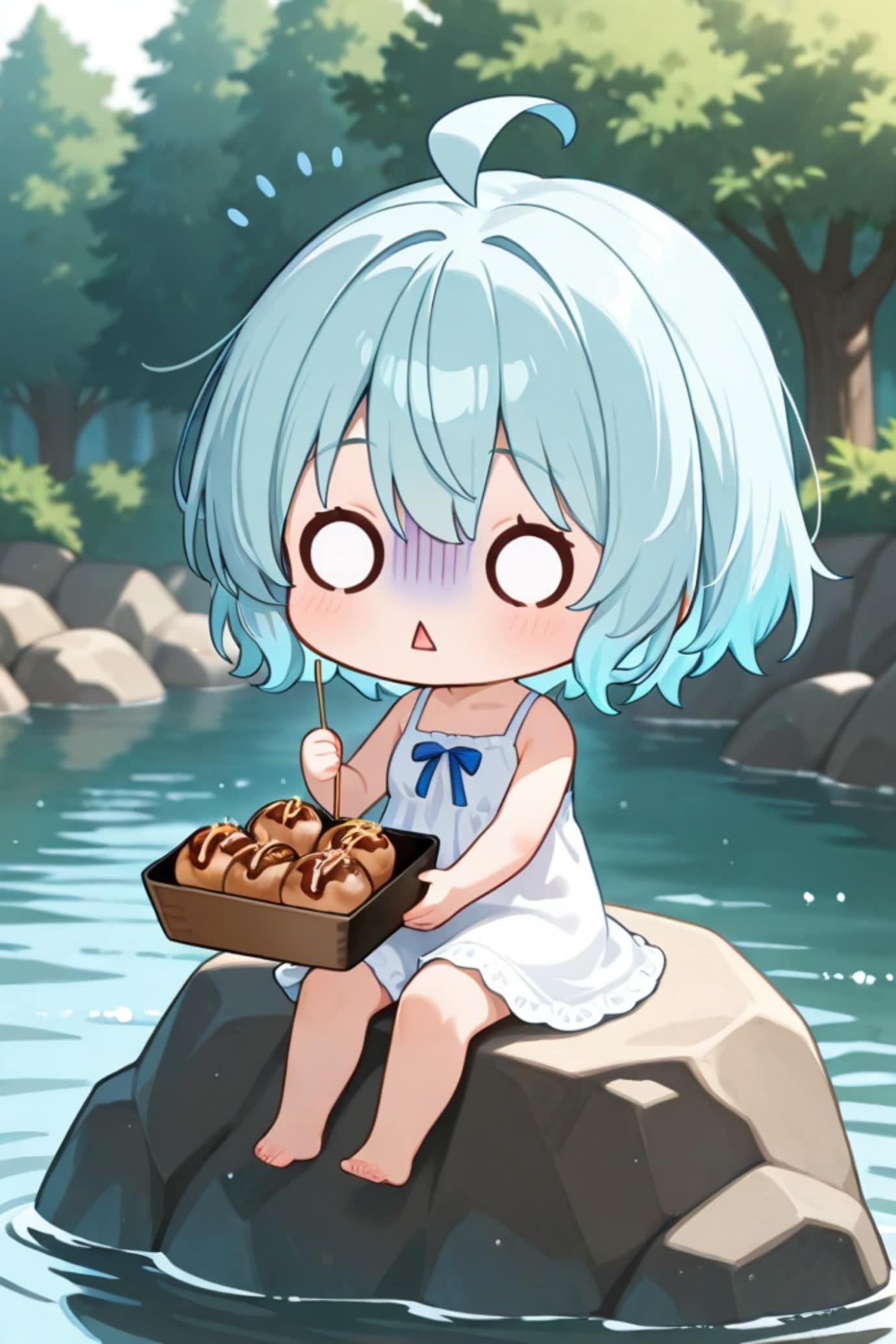 たこ焼きと青髪ちゃん