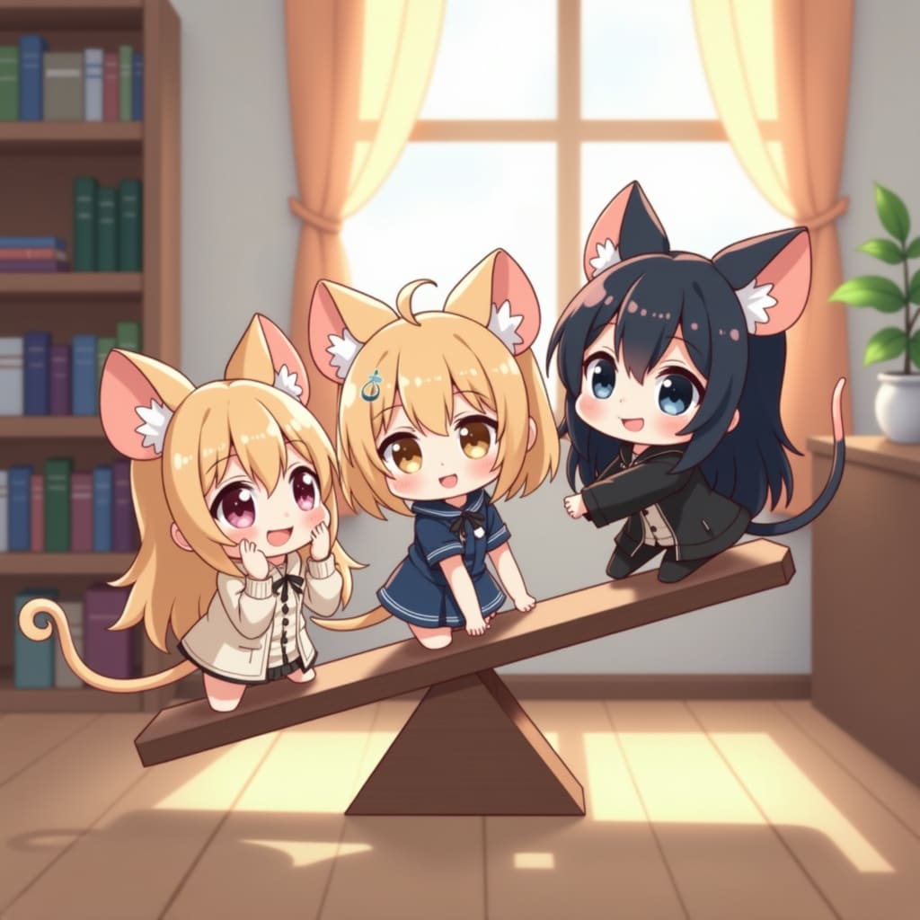 ネズミのシーソー遊び