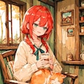 朝コーヒーの少女 5枚目