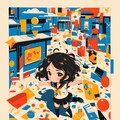 「制服着用月間」ポスター：ロシアアバンギャルド風デザイン 4枚目
