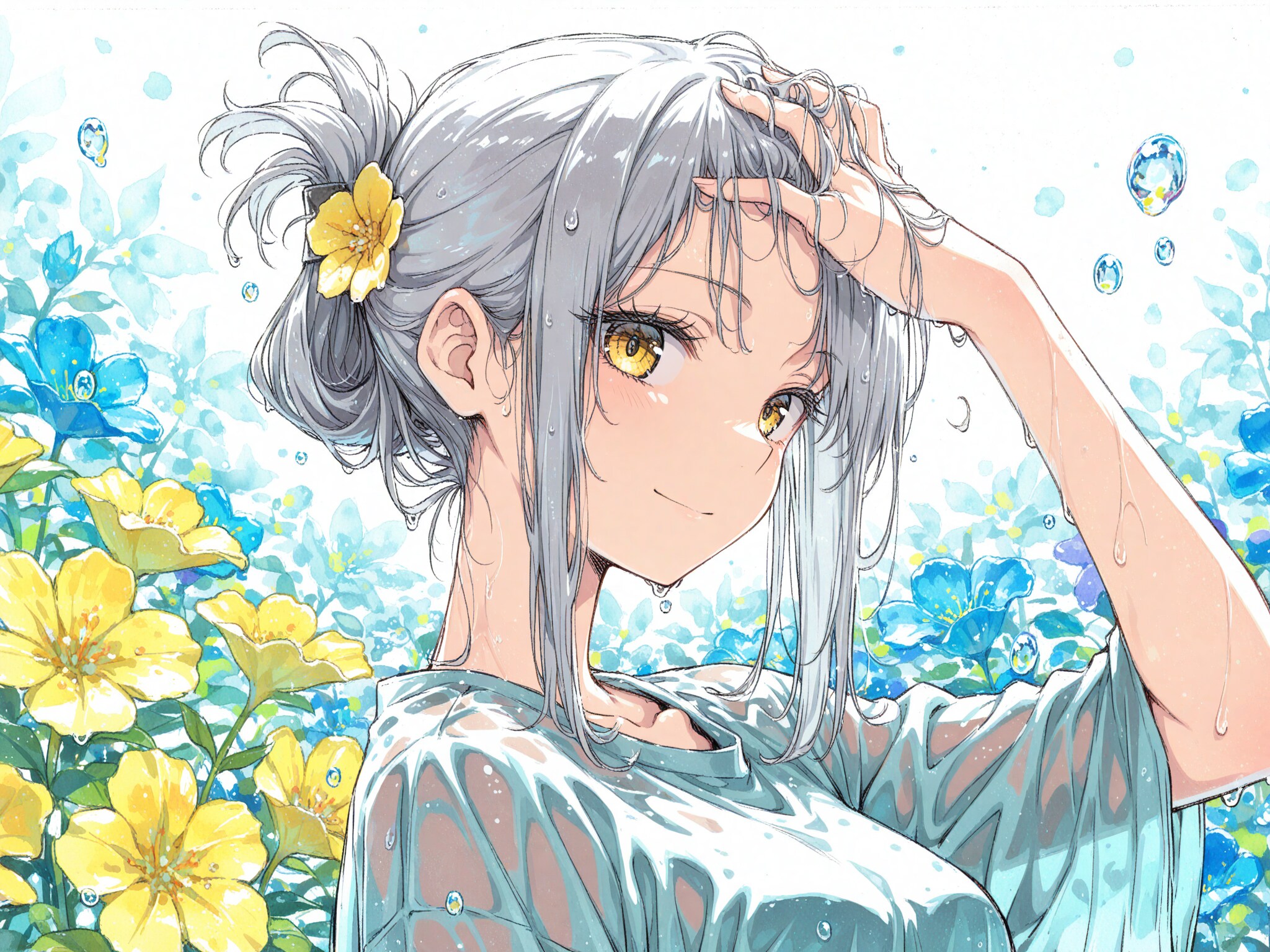 看板娘　flowers