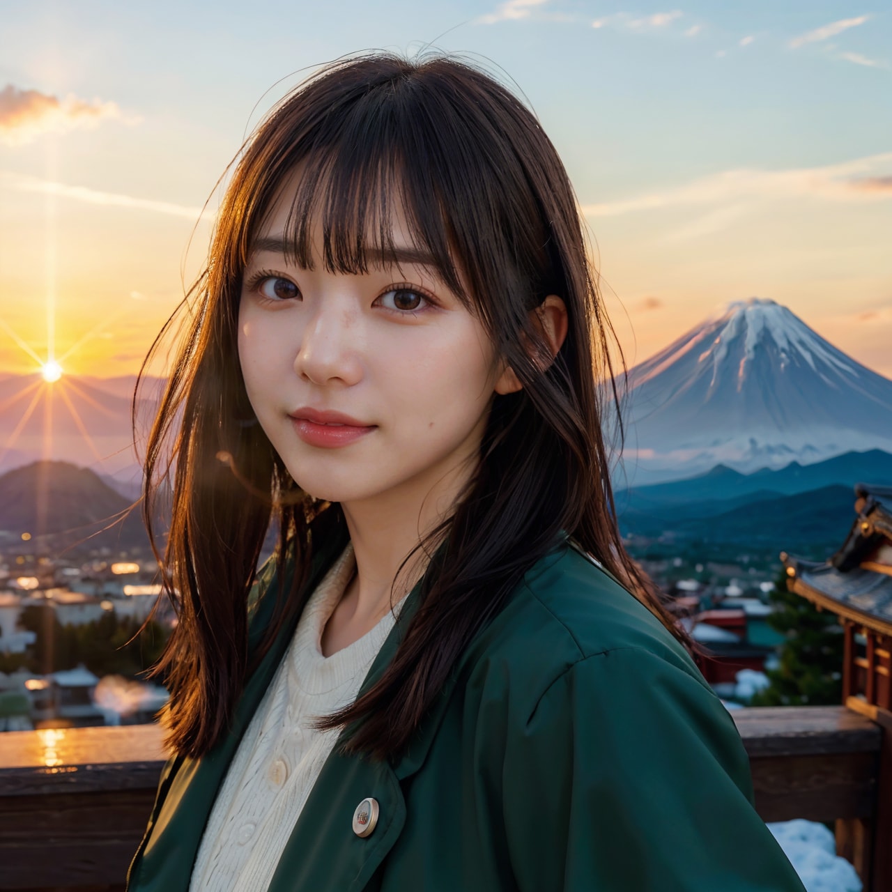 山と日の出 3/10