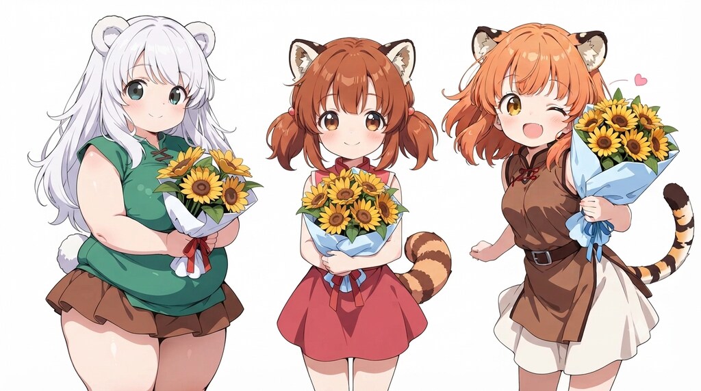 花束持って集合？