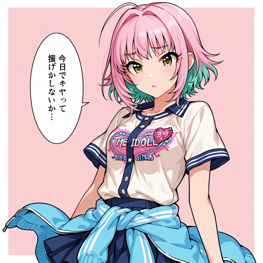 中学時代のジャージを腰に巻いた夢見りあむ