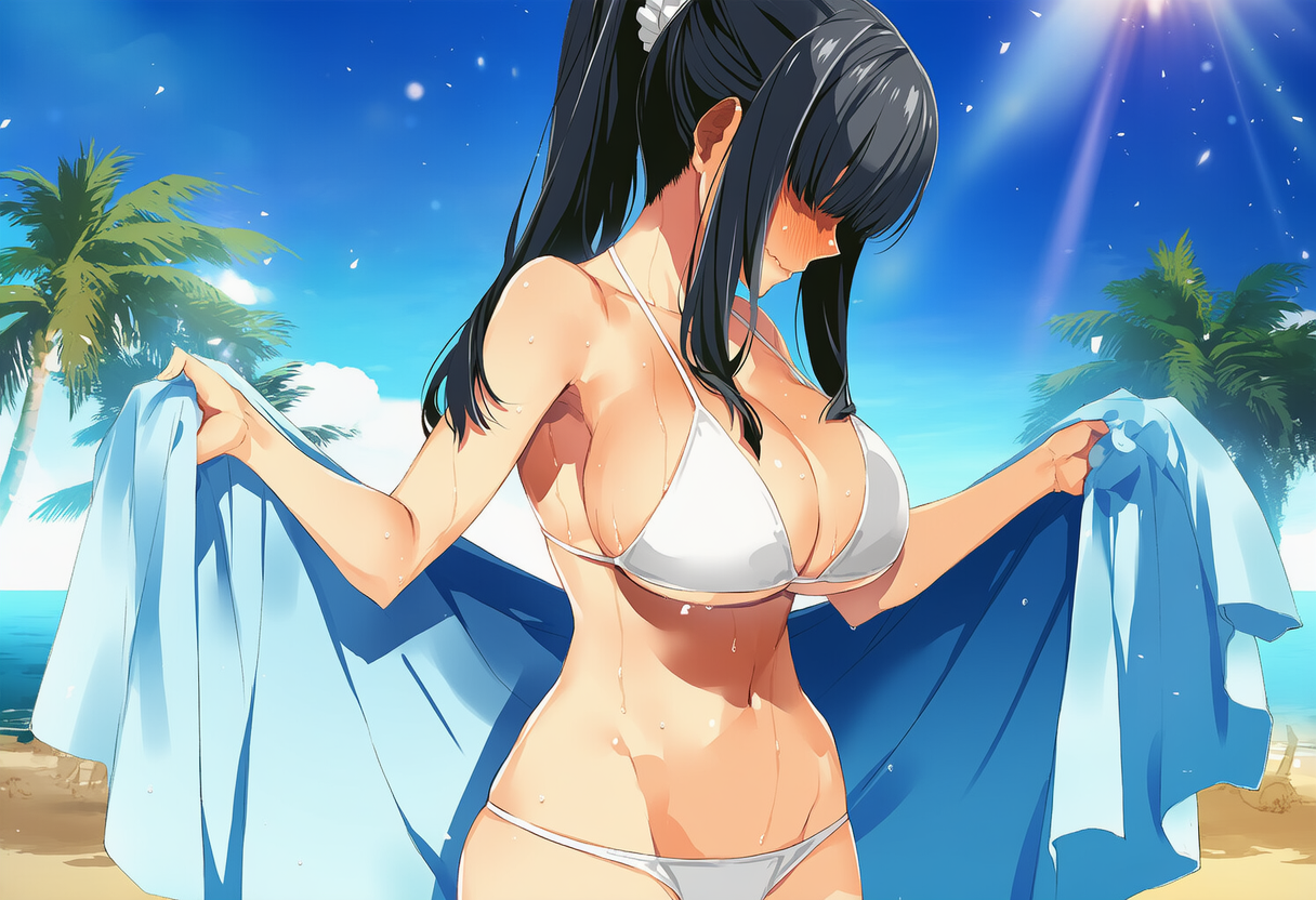 恥じらいビキニ