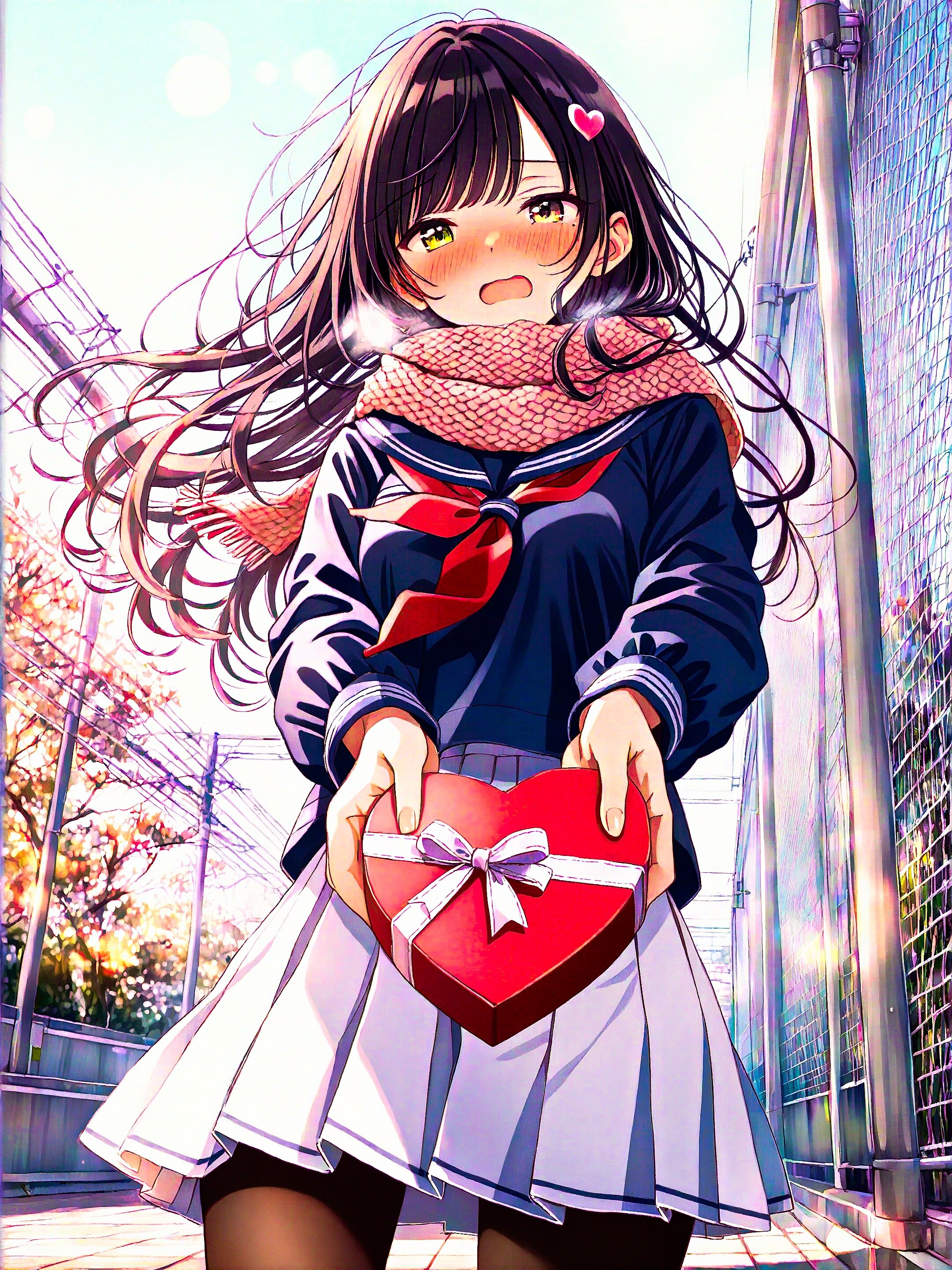 こ、これっ、受け取ってっ……！ | の人気AIイラスト・グラビア