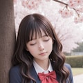 桜の木の下で 2枚目