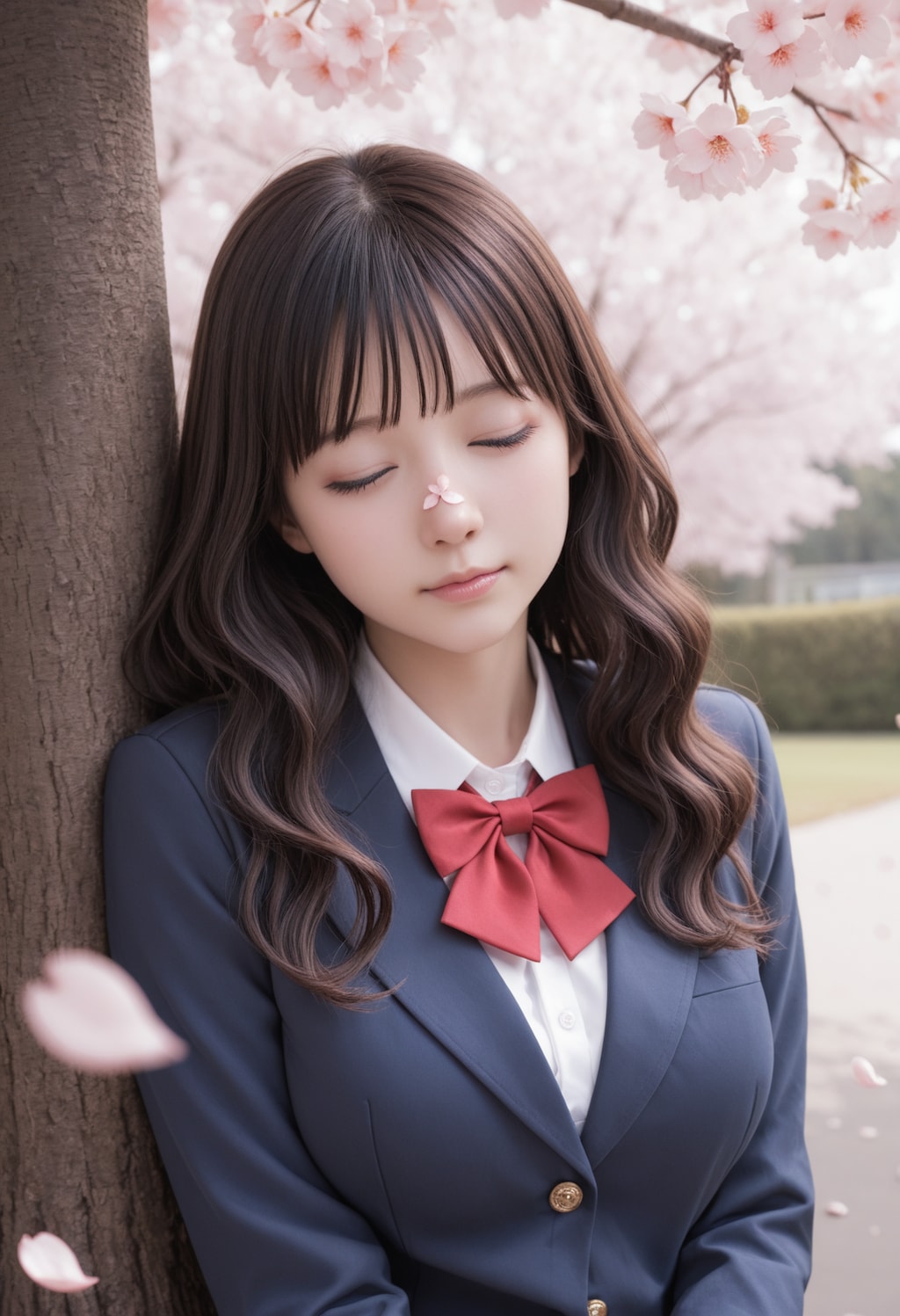 桜の木の下で