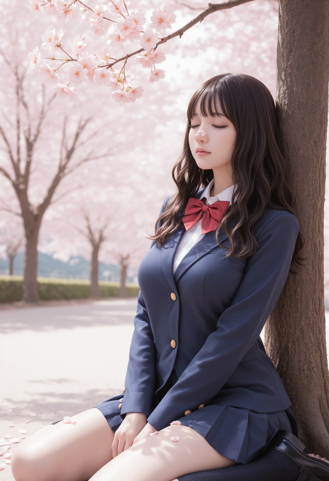 桜の木の下で