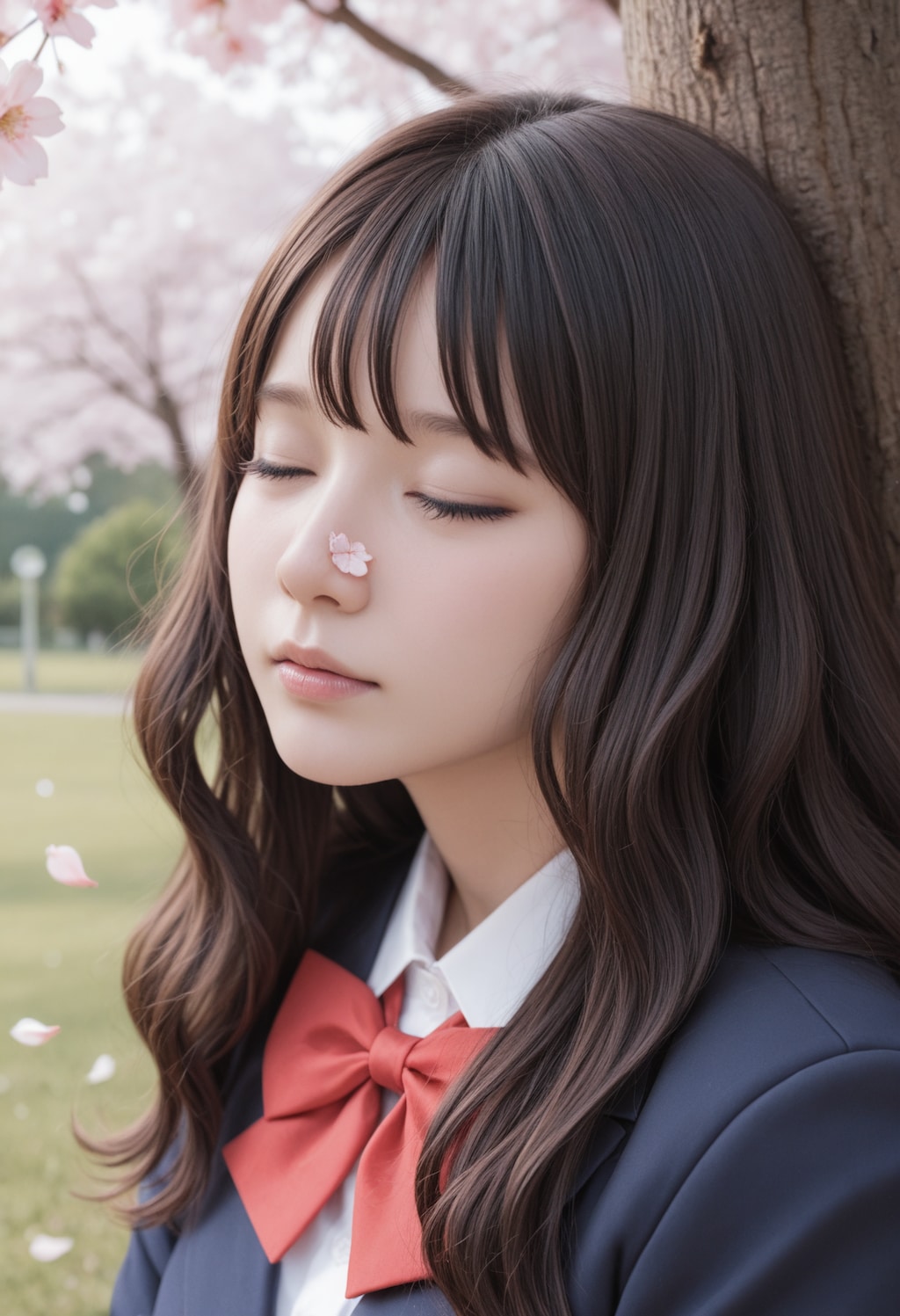 桜の木の下で