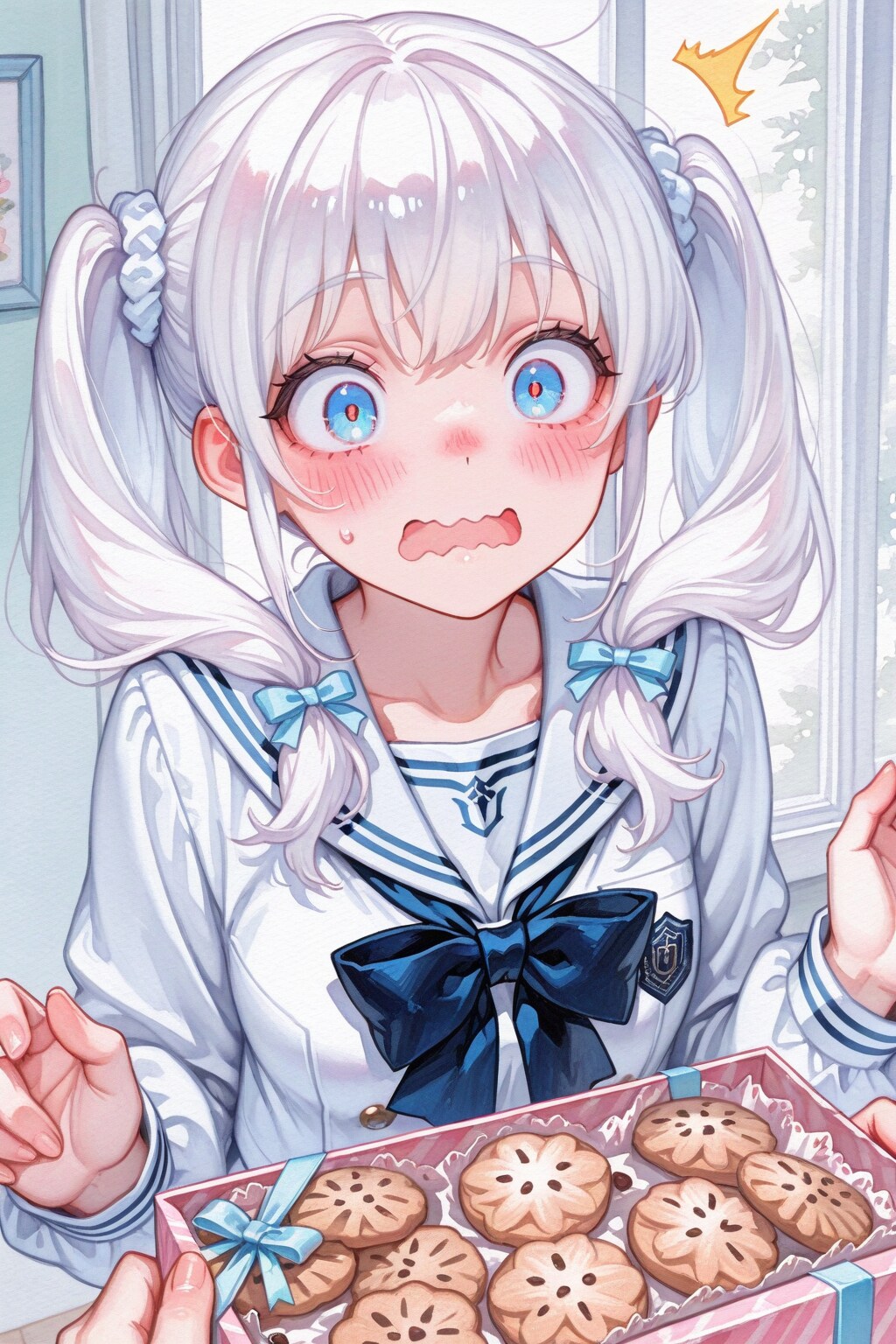 ホワイトデーの白髪ちゃん