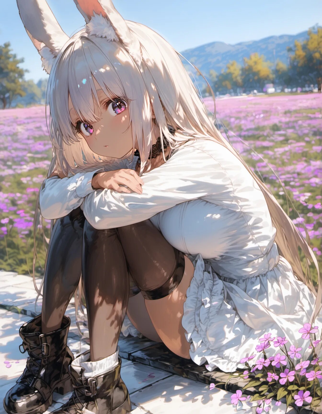 Fox Spirit Among the Blossoms