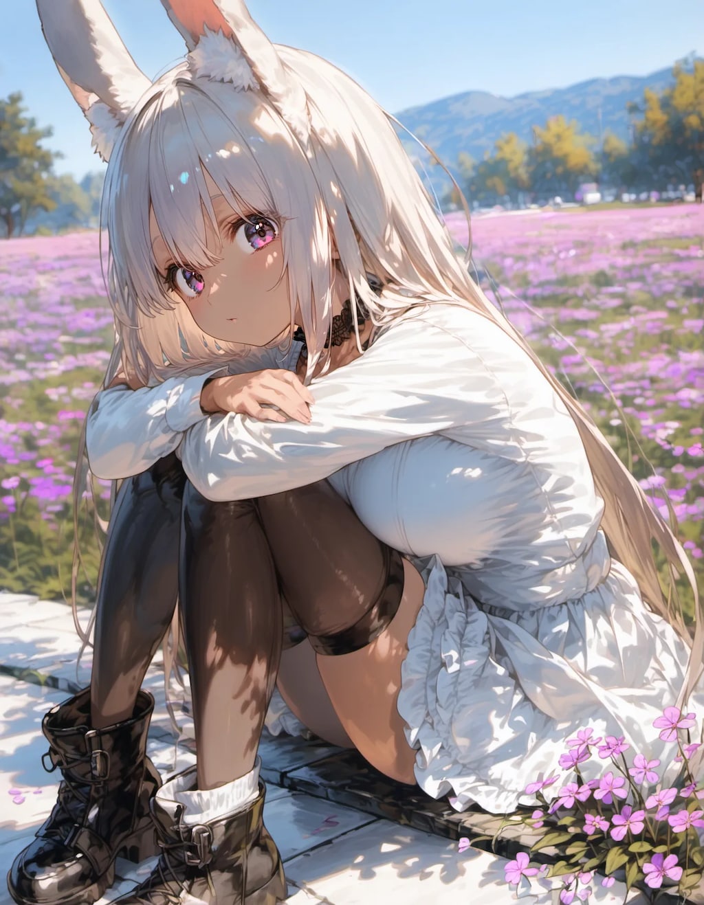 Fox Spirit Among the Blossoms