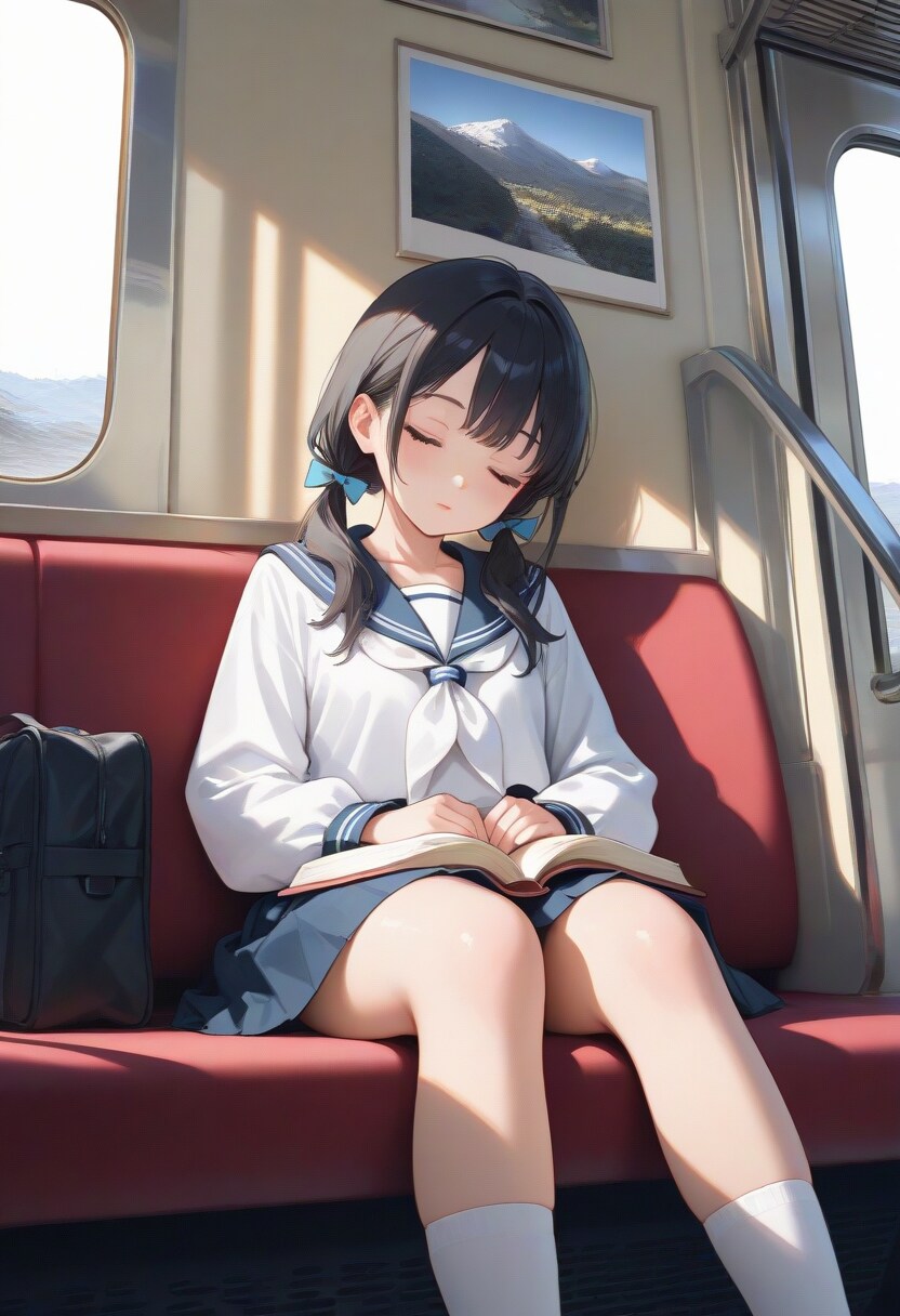 正面に座った少女(3)