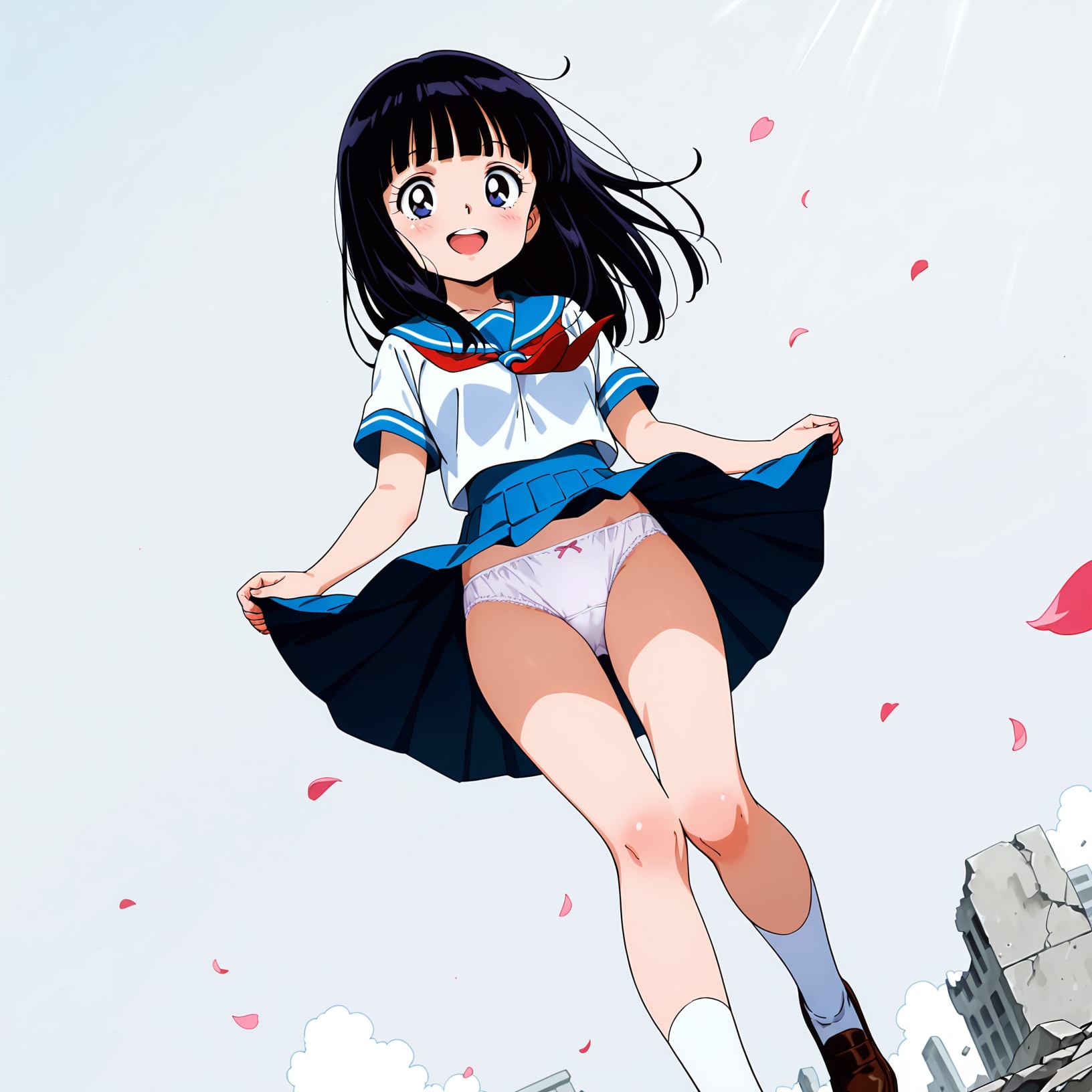 セーラー服の少女【パンチラ】