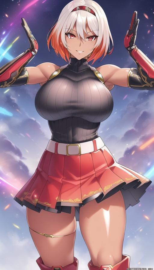 銀髪ショート褐色ギャル